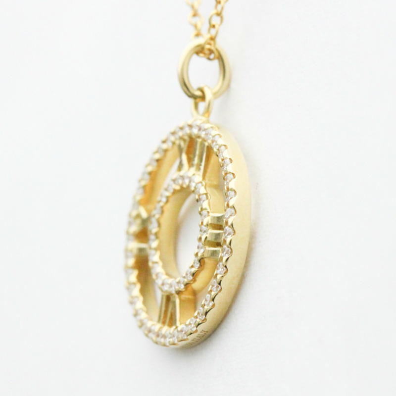 【日本直送】TIFFANY Atlas Open Medallion Necklace 鑽石18K黃金項鍊BF557172-1
