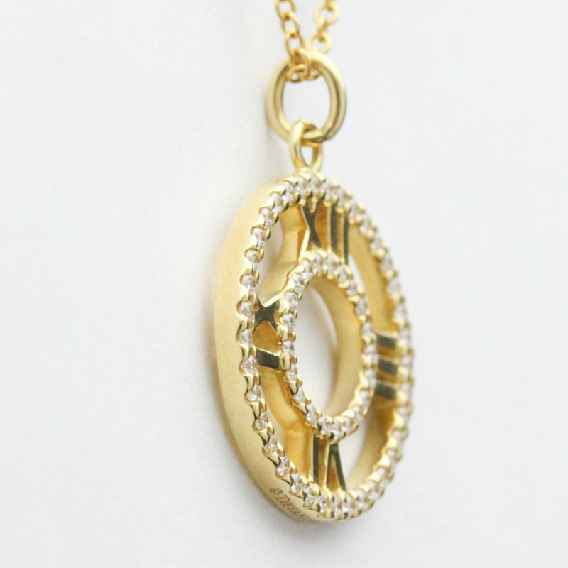 【日本直送】TIFFANY Atlas Open Medallion Necklace 鑽石18K黃金項鍊BF557172-2