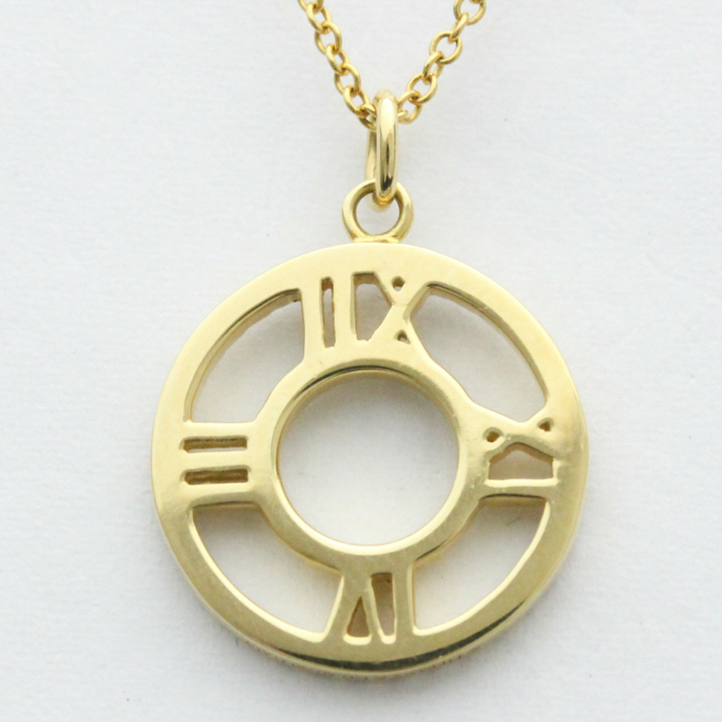 【日本直送】TIFFANY Atlas Open Medallion Necklace 鑽石18K黃金項鍊BF557172-4