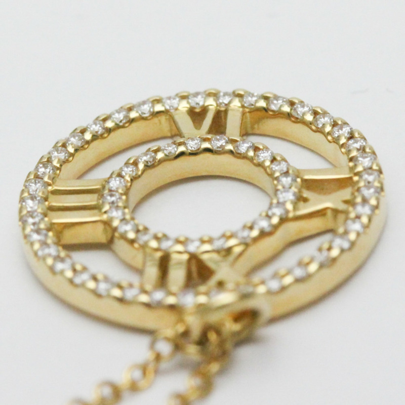 【日本直送】TIFFANY Atlas Open Medallion Necklace 鑽石18K黃金項鍊BF557172-5