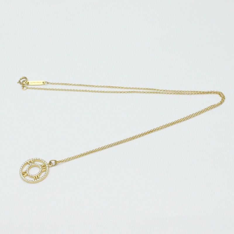 【日本直送】TIFFANY Atlas Open Medallion Necklace 鑽石18K黃金項鍊BF557172-8