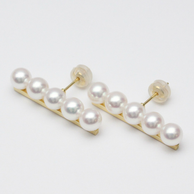 【日本直送】拋光 TASAKI Balance Plus 珍珠 18K 黃金耳釘 BF557149-0