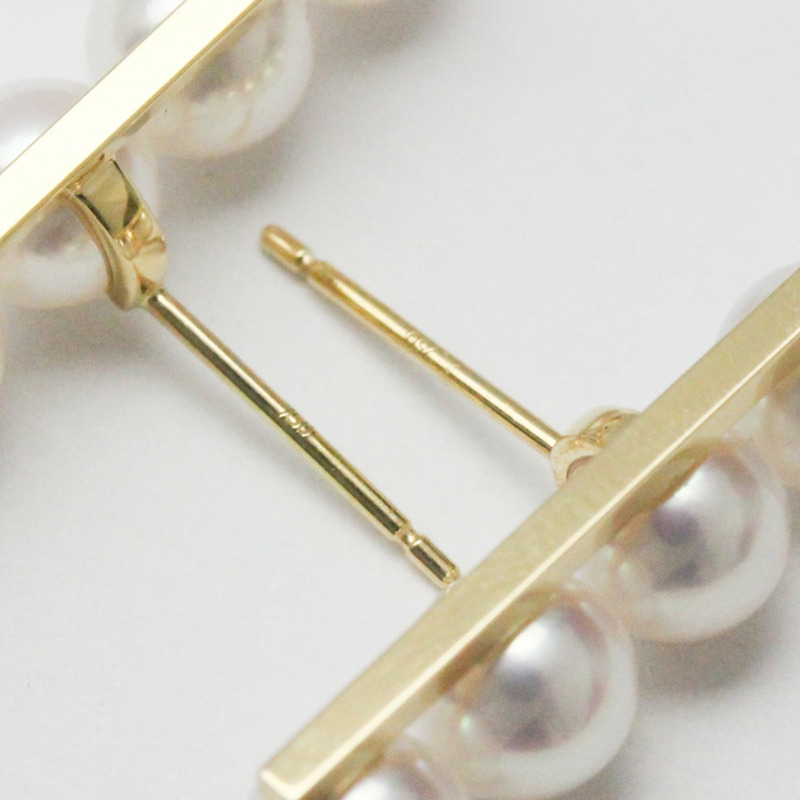【日本直送】拋光 TASAKI Balance Plus 珍珠 18K 黃金耳釘 BF557149-1
