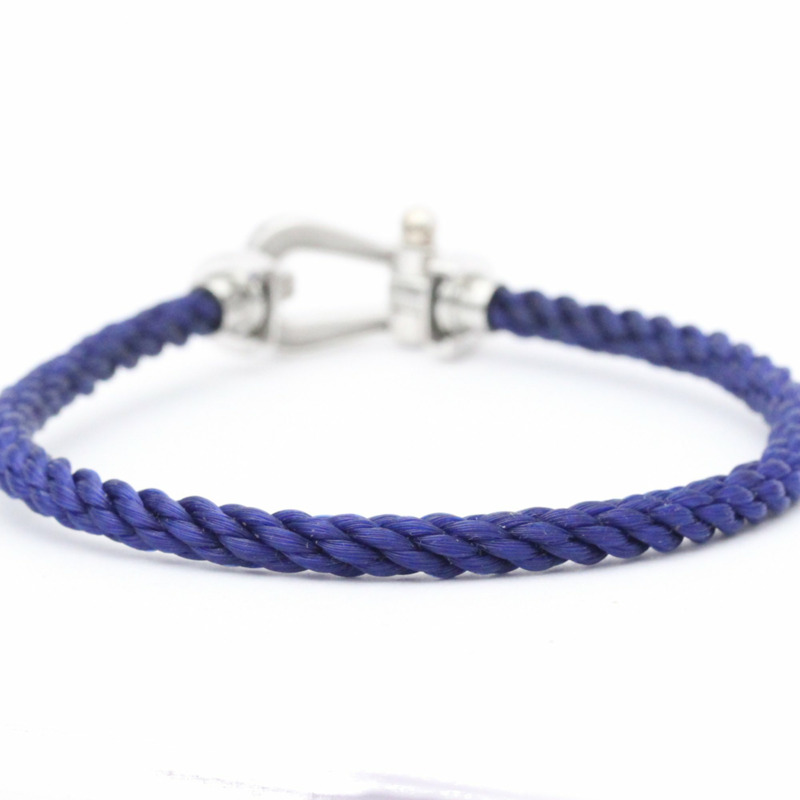 【日本直送】拋光 FRED Force 10 大號型號 #20 18K 白金鋼手鍊 FVJW001212-2