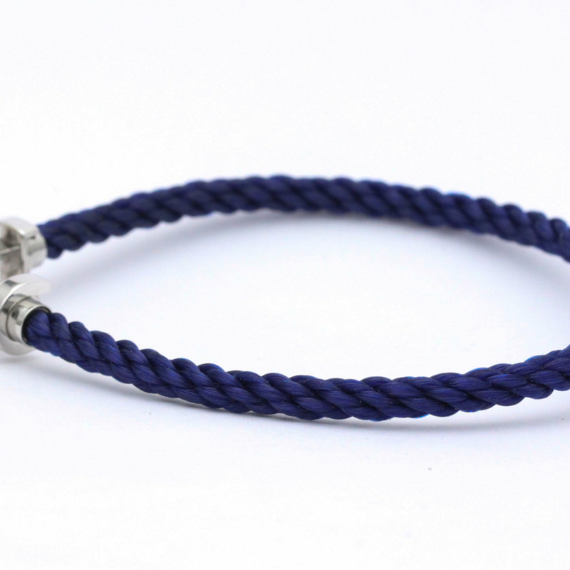 【日本直送】拋光 FRED Force 10 大號型號 #20 18K 白金鋼手鍊 FVJW001212-5