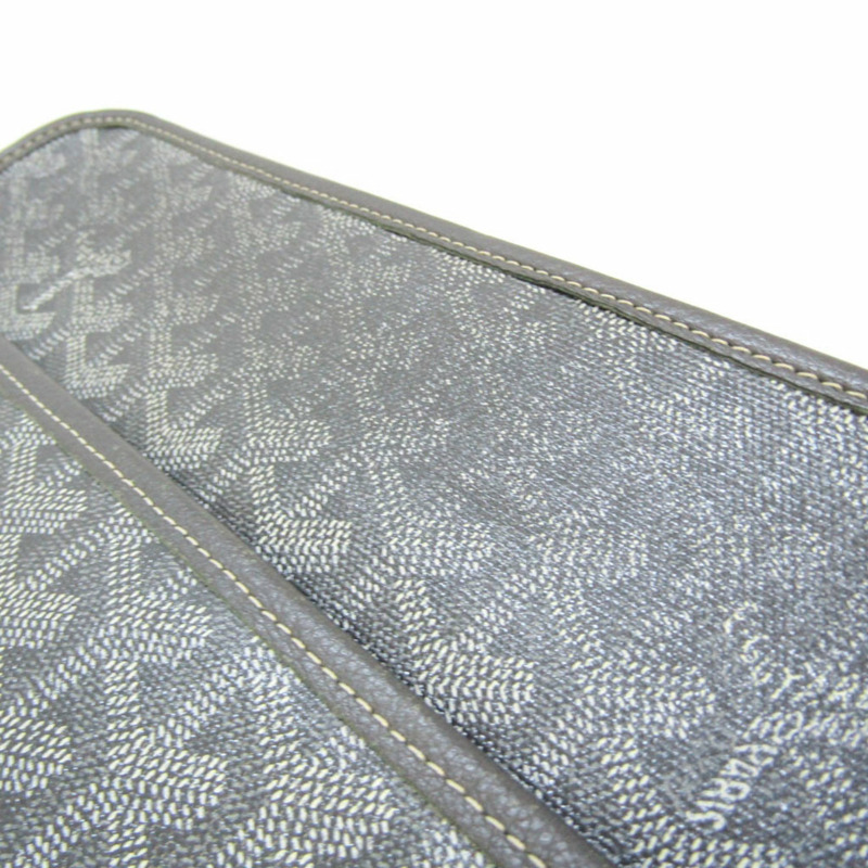 【日本直送】Goyard JOUVENCE GM 女士、男士皮革、塗層帆布手拿包灰色、白色-4