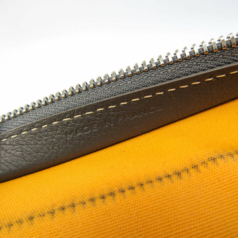 【日本直送】Goyard JOUVENCE GM 女士、男士皮革、塗層帆布手拿包灰色、白色-10