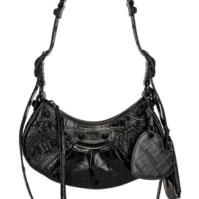 [Balenciaga 巴黎世家] 炸街爆款Le Cagole月牙腋下包 100%正品歐洲購入_xs全黑-1