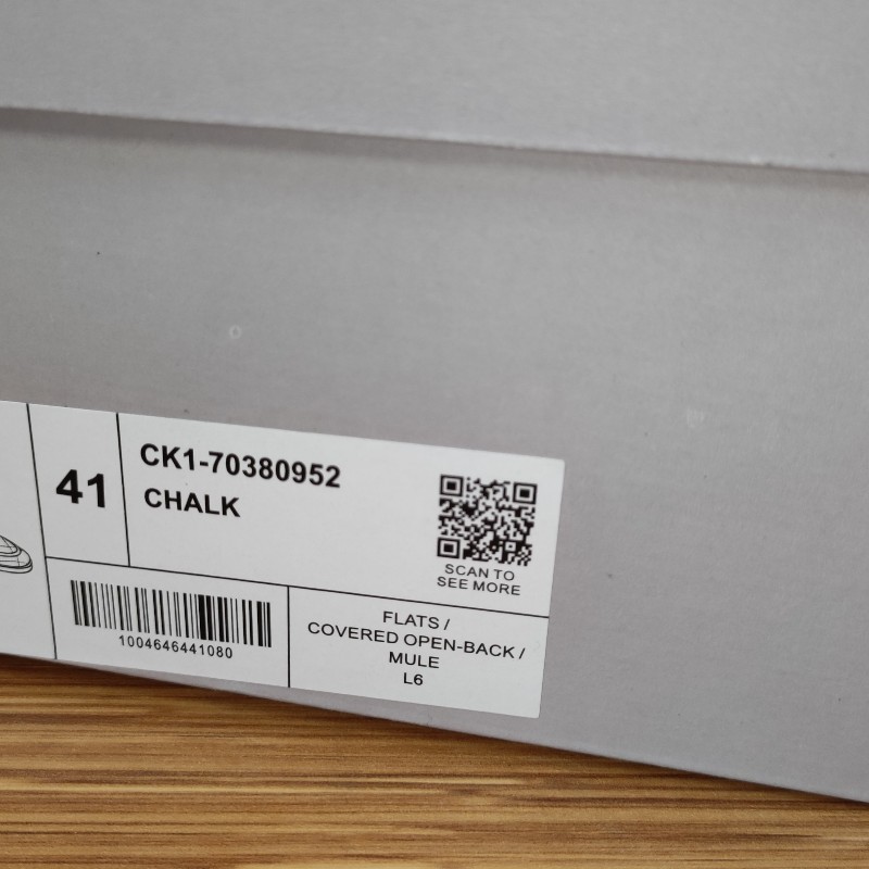 ❤️‍🔥最後出清即將下架❤️‍🔥Charles & Keith菱格紋鍊條穆勒鞋/石灰白41碼-8