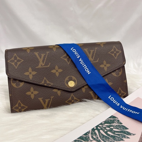 LOUIS VUITTON LV 老花字紋信封式長夾/皮夾