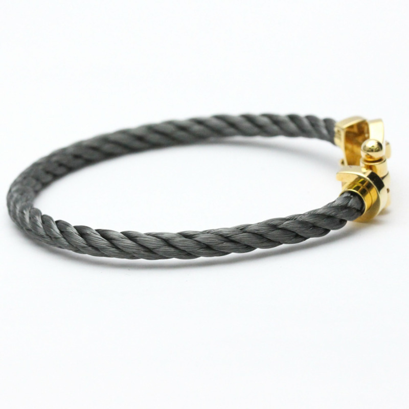 【日本直送】拋光 FRED Force 10 大型型號 #17 18K 黃金鋼手鍊 BF557257-4