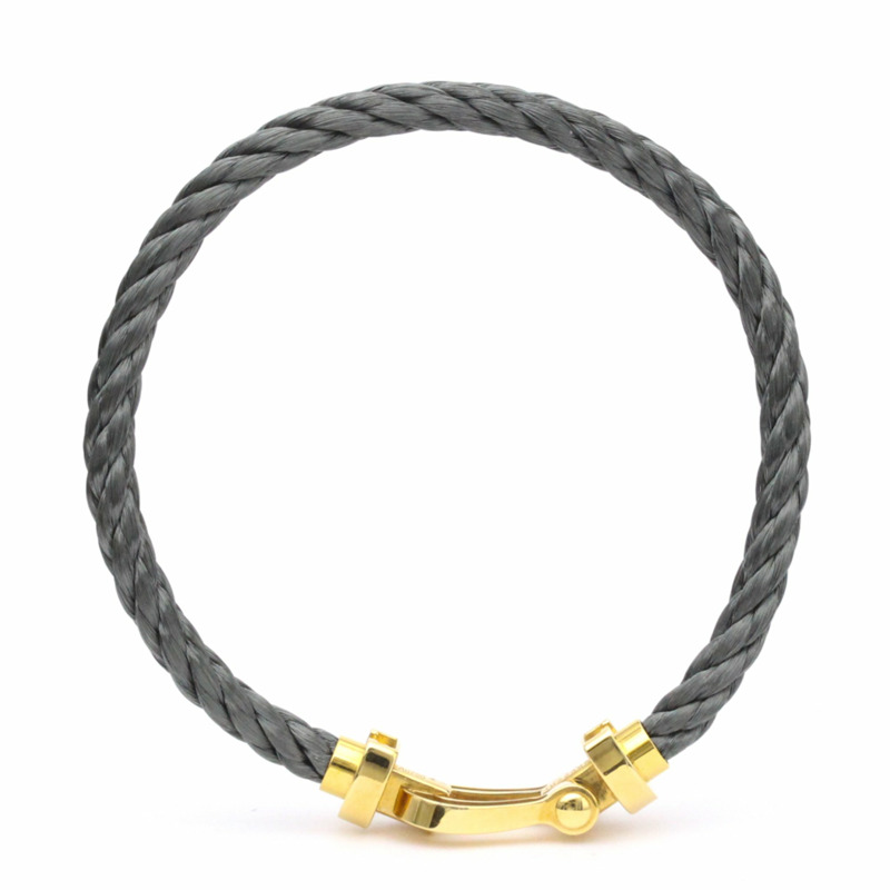 【日本直送】拋光 FRED Force 10 大型型號 #17 18K 黃金鋼手鍊 BF557257-5