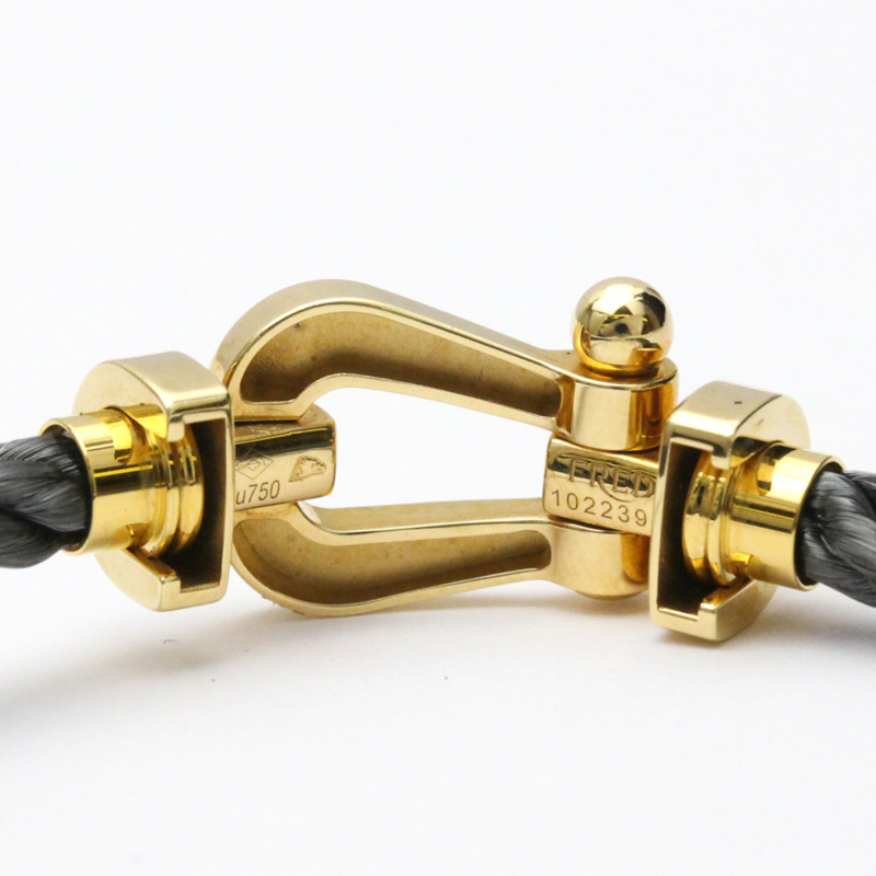 【日本直送】拋光 FRED Force 10 大型型號 #17 18K 黃金鋼手鍊 BF557257-6