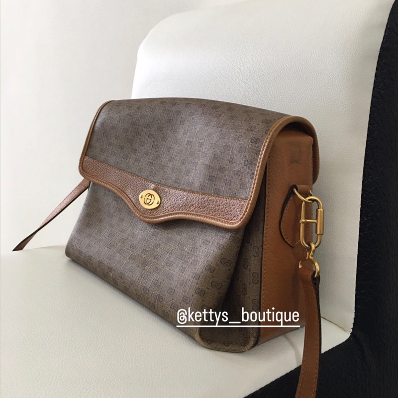 Gucci Vintage 經典雙G郵差包-0