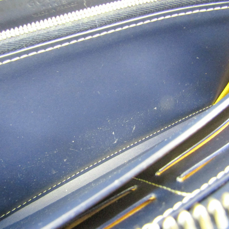 【日本直送】Goyard Matignon 男士、女士皮革、塗層帆布長款錢包(雙折)海軍藍-8