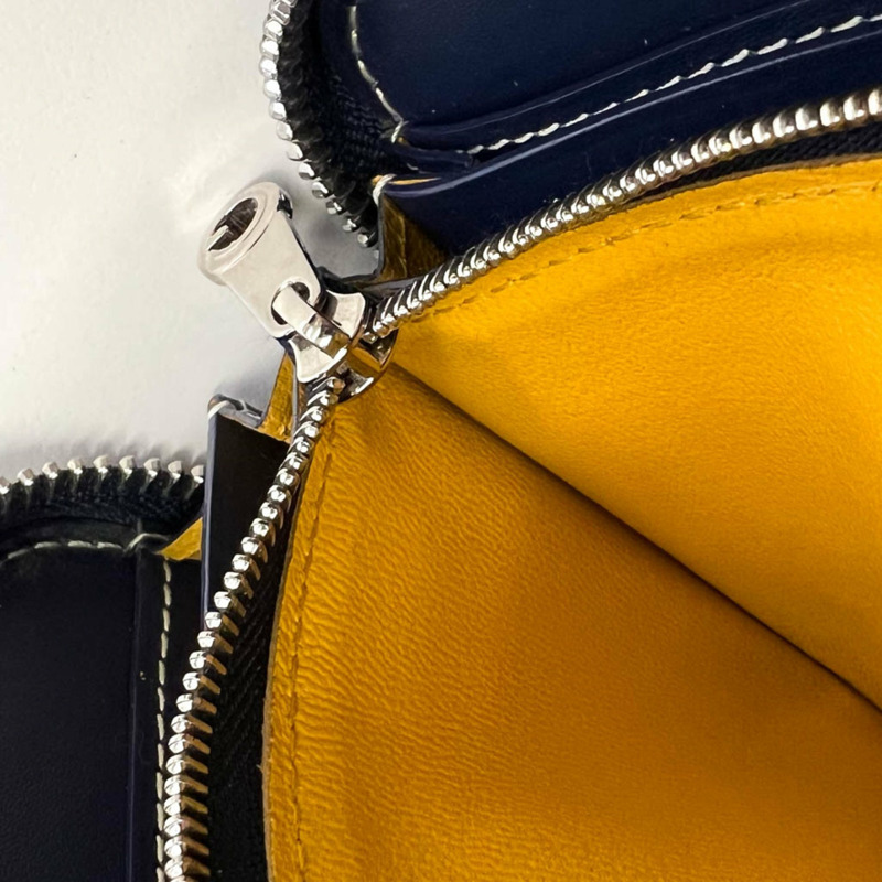 【日本直送】Goyard Matignon 男士、女士皮革、塗層帆布長款錢包(雙折)海軍藍-12