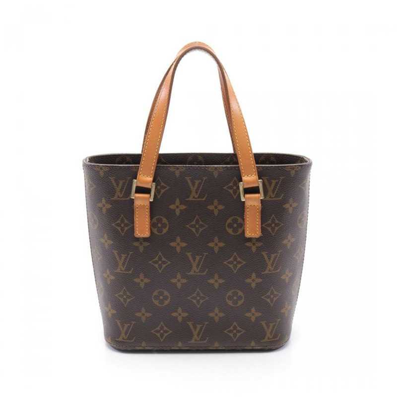 【日本直送】 中古LOUIS VUITTON 9成新 VAVIN PM 老花手提包 PVC 真皮 棕色-0