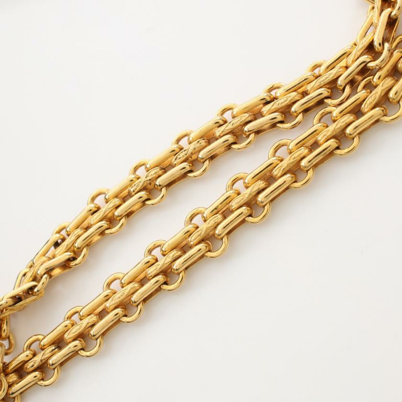 【日本直送】 中古CHANEL 9成新 CF 菱格紋 雙翻蓋 雙鏈條肩包 針織 黑色 金色五金 MADEMOISELLE鏈條-8