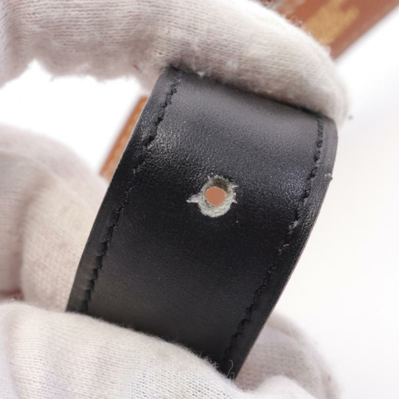 【日本直送】 中古HERMES 9成新 迷你constance H 腰帶 黑色 金色 拋光小公牛皮 小公牛皮 黑色 淺棕色 金色五金 正反兩用 □B刻印-5