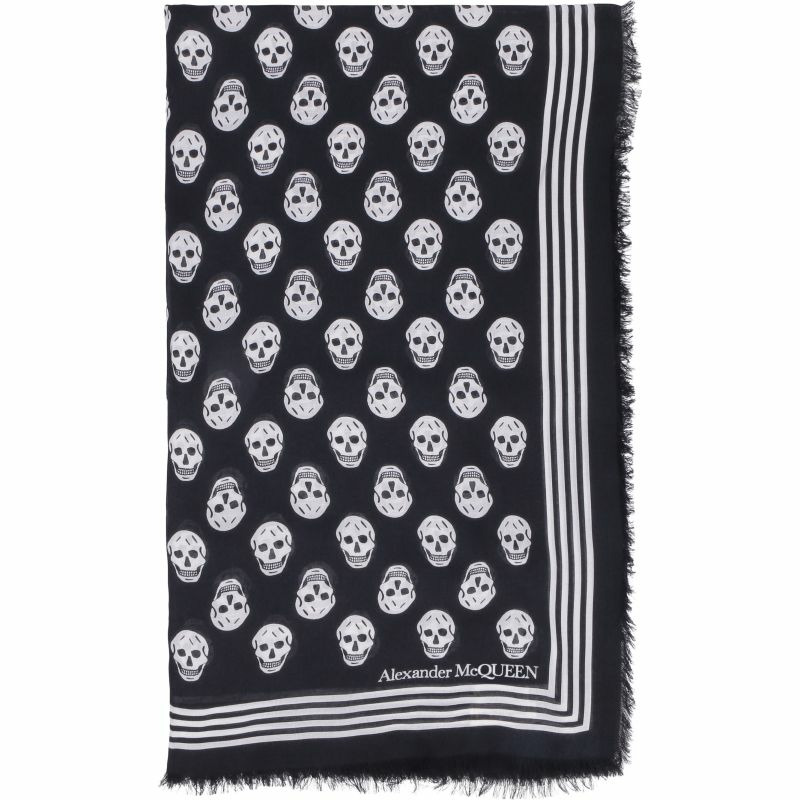 【義大利直送】全新品 印花真絲圍巾-0