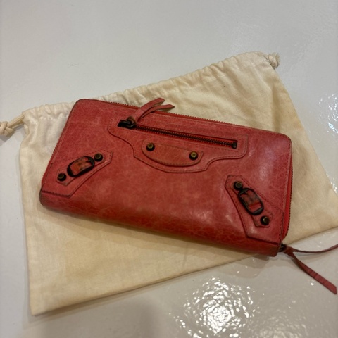 Balenciaga 乾燥玫瑰粉長夾