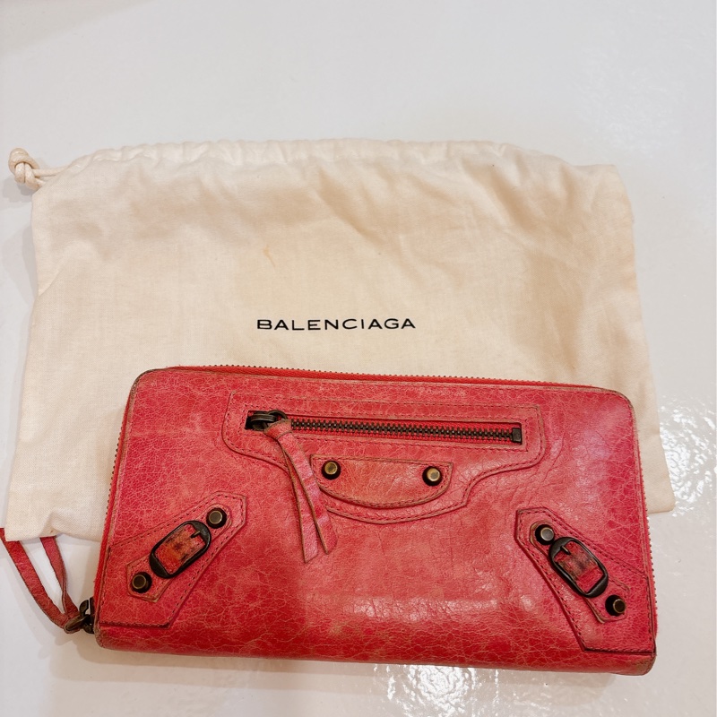 Balenciaga 乾燥玫瑰粉長夾-12