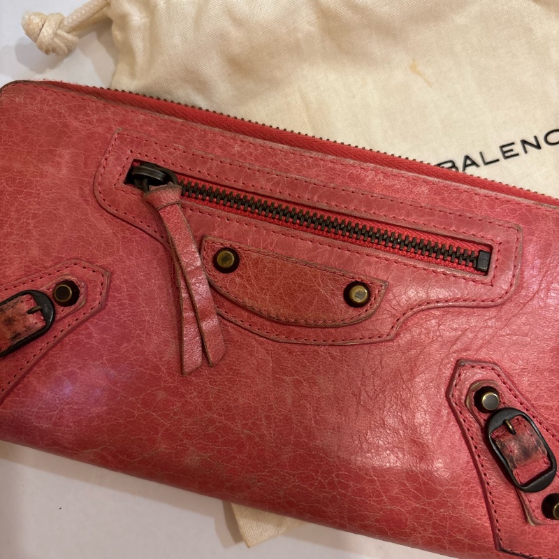 Balenciaga 乾燥玫瑰粉長夾-14