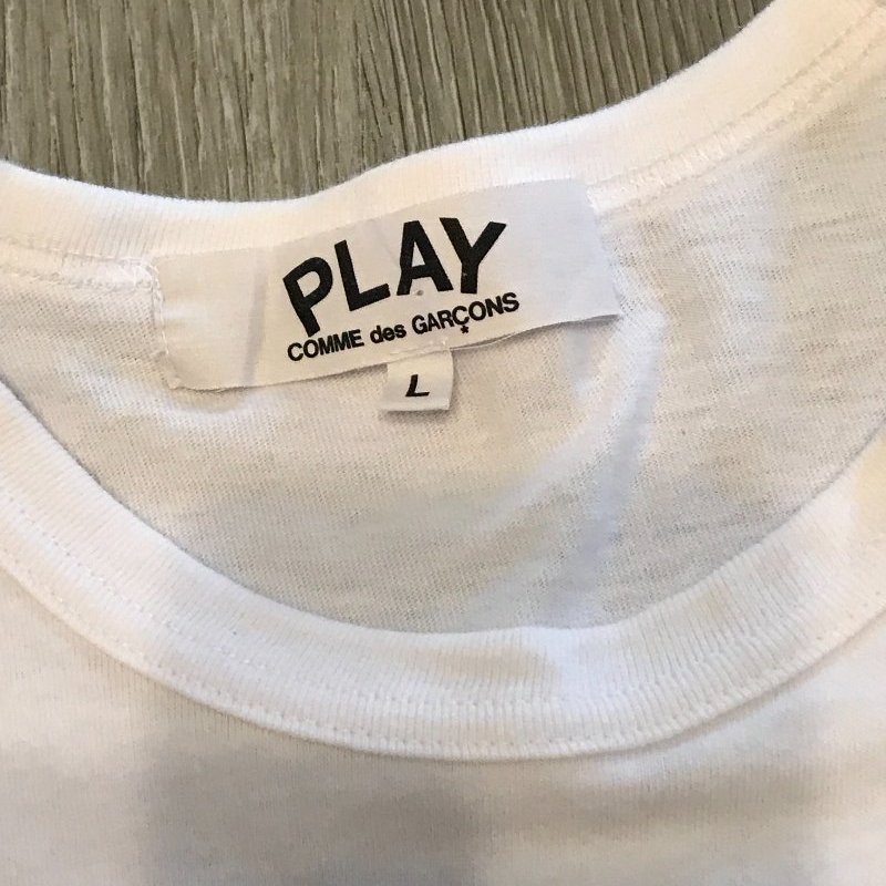 36) Comme des Garcons PLAY 顯瘦白色T恤上衣 S-M適穿 約8成新-1