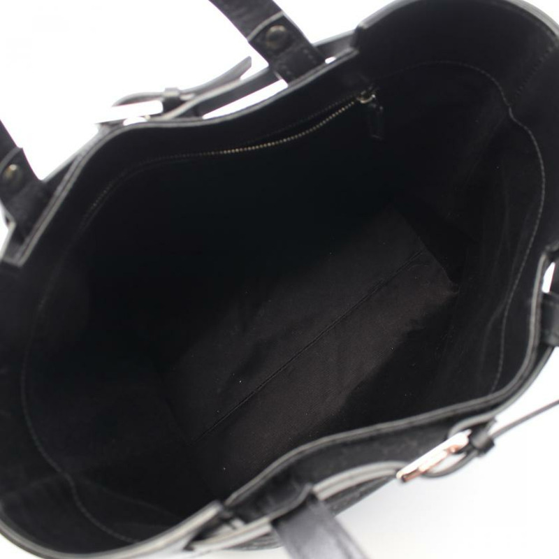 【日本直送】 中古GUCCI 9成新 GG帆布 手提包托特包 真皮 黑色-2