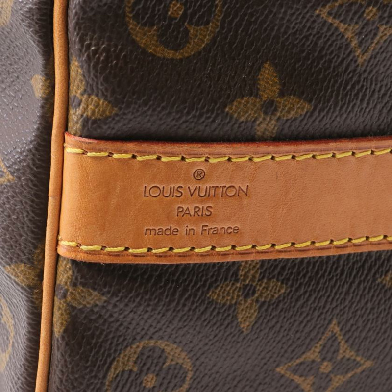 【日本直送】 中古LOUIS VUITTON 9成新 Keepall Bandouliere50 老花行李包 PVC 真皮 棕色 兩用款-3