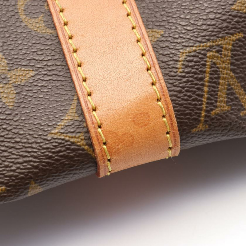 【日本直送】 中古LOUIS VUITTON 9成新 Keepall Bandouliere50 老花行李包 PVC 真皮 棕色 兩用款-8