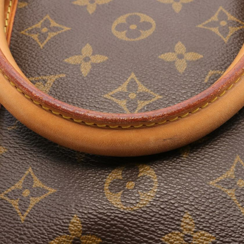 【日本直送】 中古LOUIS VUITTON 9成新 Keepall Bandouliere50 老花行李包 PVC 真皮 棕色 兩用款-9