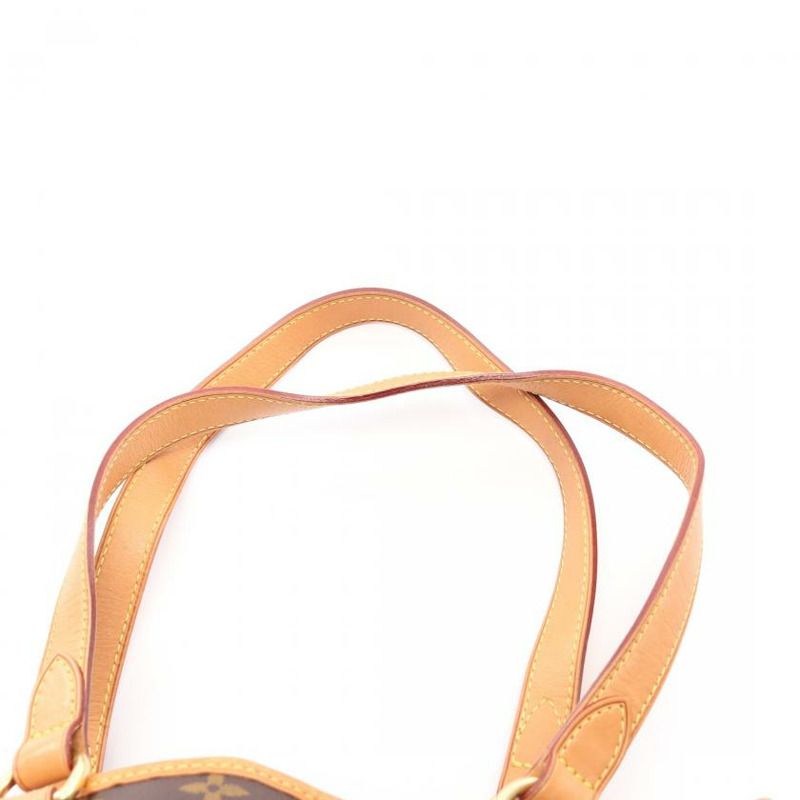 【日本直送】 中古LOUIS VUITTON 9成新 Batignolles Horizontal 老花肩包 PVC 真皮 棕色-5