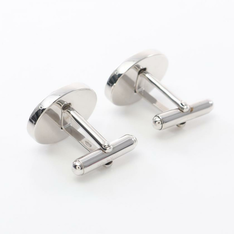 【日本直送】 中古PRADA 9成新 Logo Oval 袖扣 SV925 銀色-1