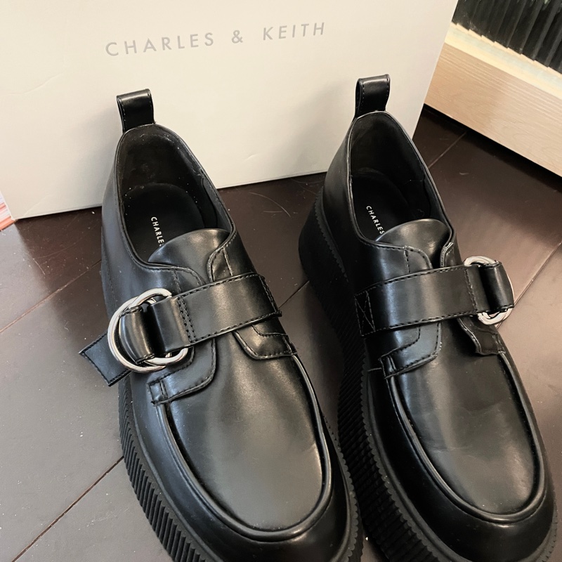 Charles&keith 小ck Cordova厚底樂福鞋-5