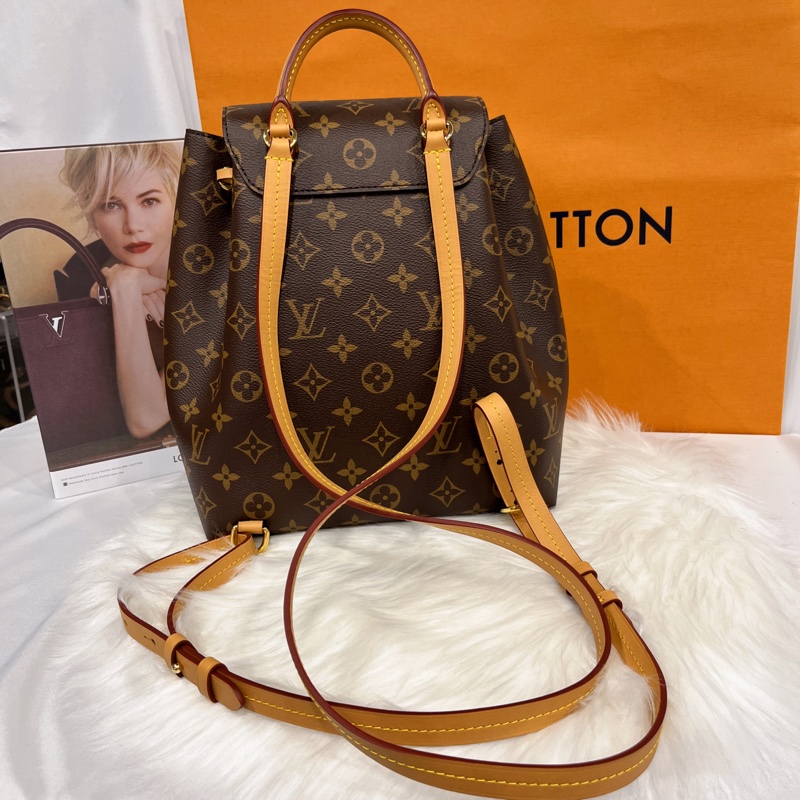 LOUIS VUITTON LV 晶片款 字紋新款MONTSOURIS PM後M45501-1