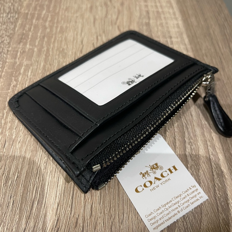 Coach 鑰匙圈卡夾零錢包 -灰黑-6