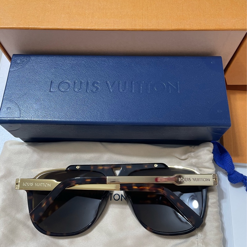 LV明星款MASCOT玳瑁琥珀棕太陽眼鏡 墨鏡-1