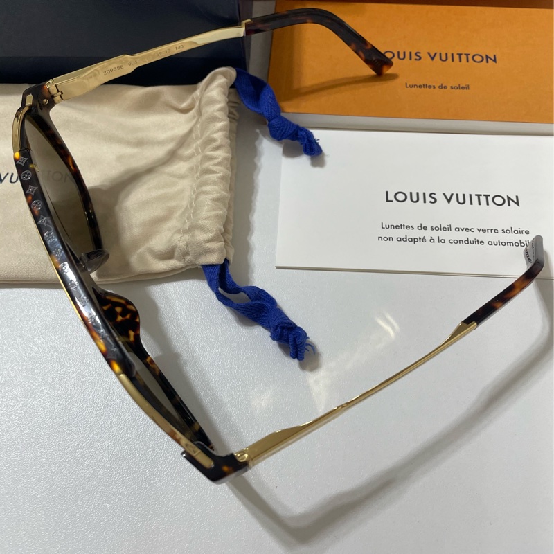 LV明星款MASCOT玳瑁琥珀棕太陽眼鏡 墨鏡-3