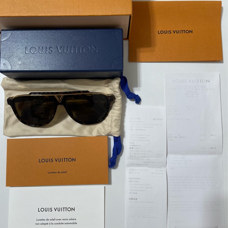 LV明星款MASCOT玳瑁琥珀棕太陽眼鏡 墨鏡-4