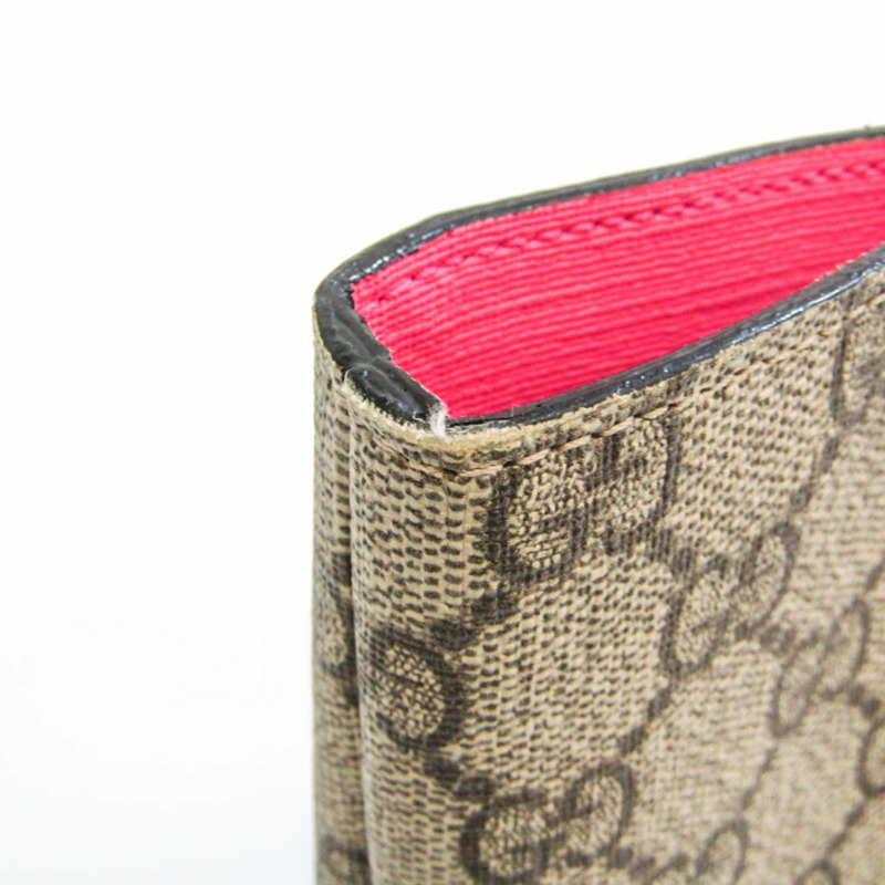 【日本直送】Gucci 兒童兔 457181 女士皮革,GG Supreme 手袋米色,深棕色,粉紅色-5