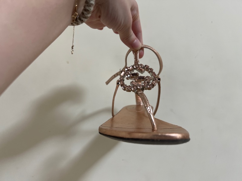 gucci 水鑽涼鞋 35.5號-3