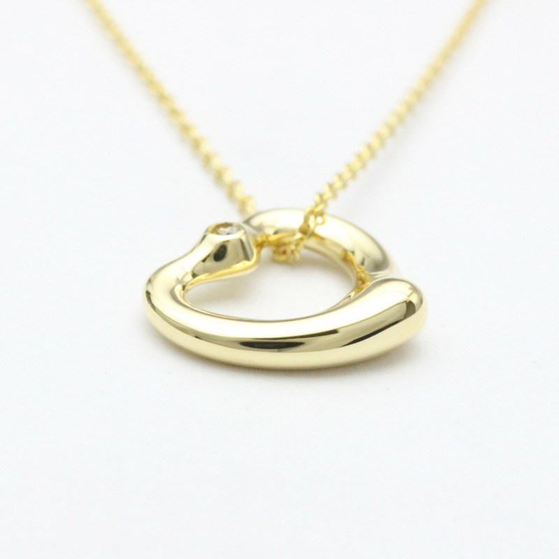 【日本直送】拋光蒂芙尼鏤空心形黃鑽 18K 黃金項鍊 BF556927-3