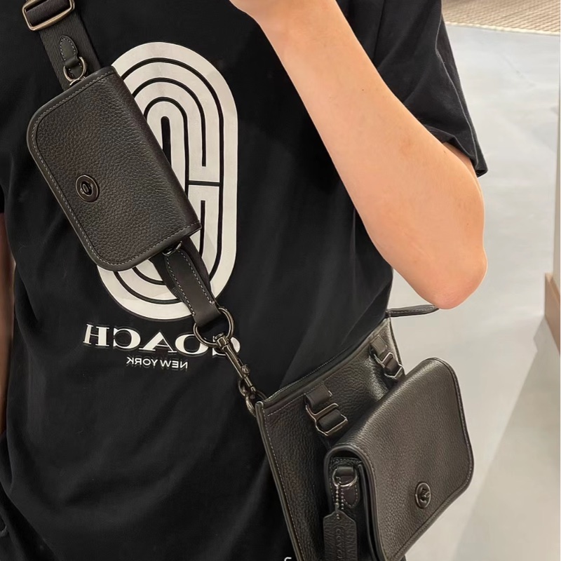 正品!Coach 專櫃款 originals 系列 DINKY袋多功能七合一 斜背包 含 手拿包 小包 棒球手套皮革 男包 女包-2