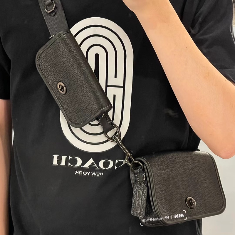正品!Coach 專櫃款 originals 系列 DINKY袋多功能七合一 斜背包 含 手拿包 小包 棒球手套皮革 男包 女包-3