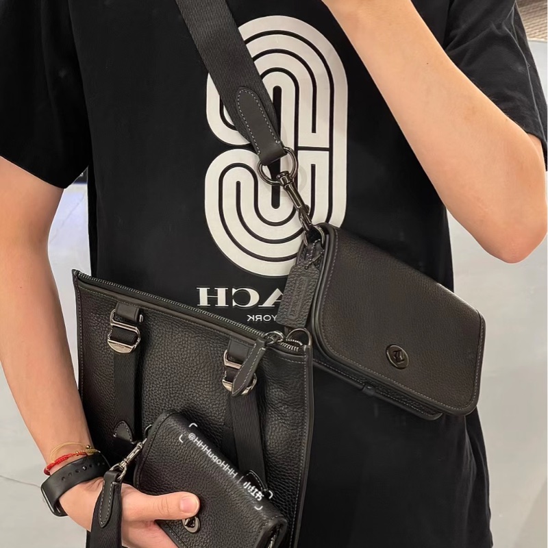 正品!Coach 專櫃款 originals 系列 DINKY袋多功能七合一 斜背包 含 手拿包 小包 棒球手套皮革 男包 女包-9