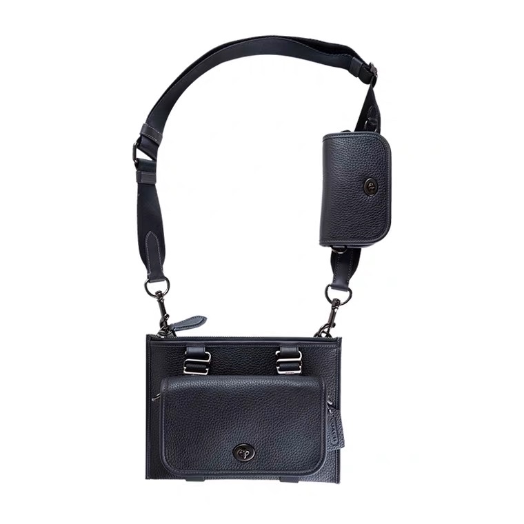 正品!Coach 專櫃款 originals 系列 DINKY袋多功能七合一 斜背包 含 手拿包 小包 棒球手套皮革 男包 女包-10