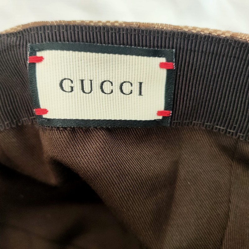 ✨限訂下單✨9成新正品Gucci 經典GG Supreme帆布綠紅綠織帶飾邊鴨舌帽/棒球帽-9