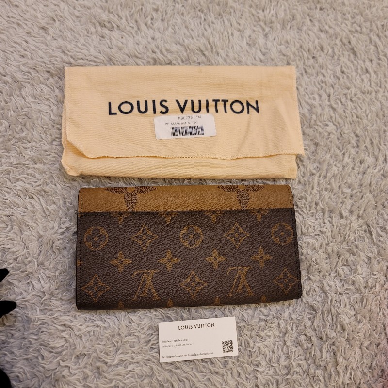 🎂生日優惠🎂LV 晶片款 Sarah 大容量拚色長夾-10