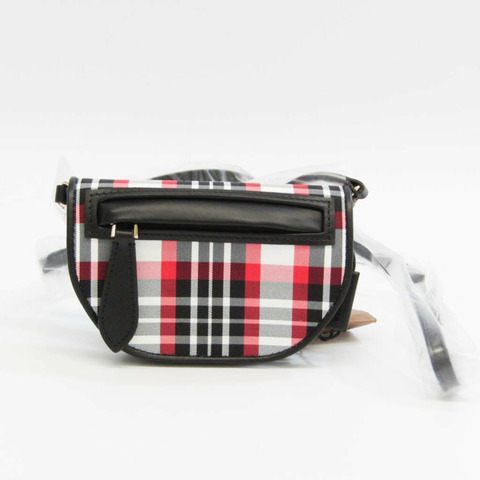 Burberry 4500577800 女士，男士皮革，尼龍單肩包黑色，紅色，白色